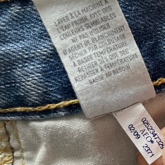 AMERICAN EAGLE Jeans Men's 30 x 30 Regular Boot Cut Stone Wash Light Denim Blue - Picture 6 of 9